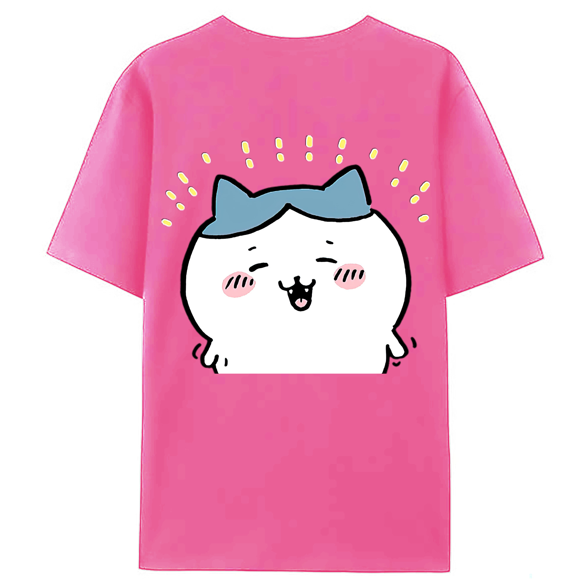 （画像用） ちいかわ ハチワレ Chii-kawa hachiware レディース半袖Tシャツ(バックプリント)